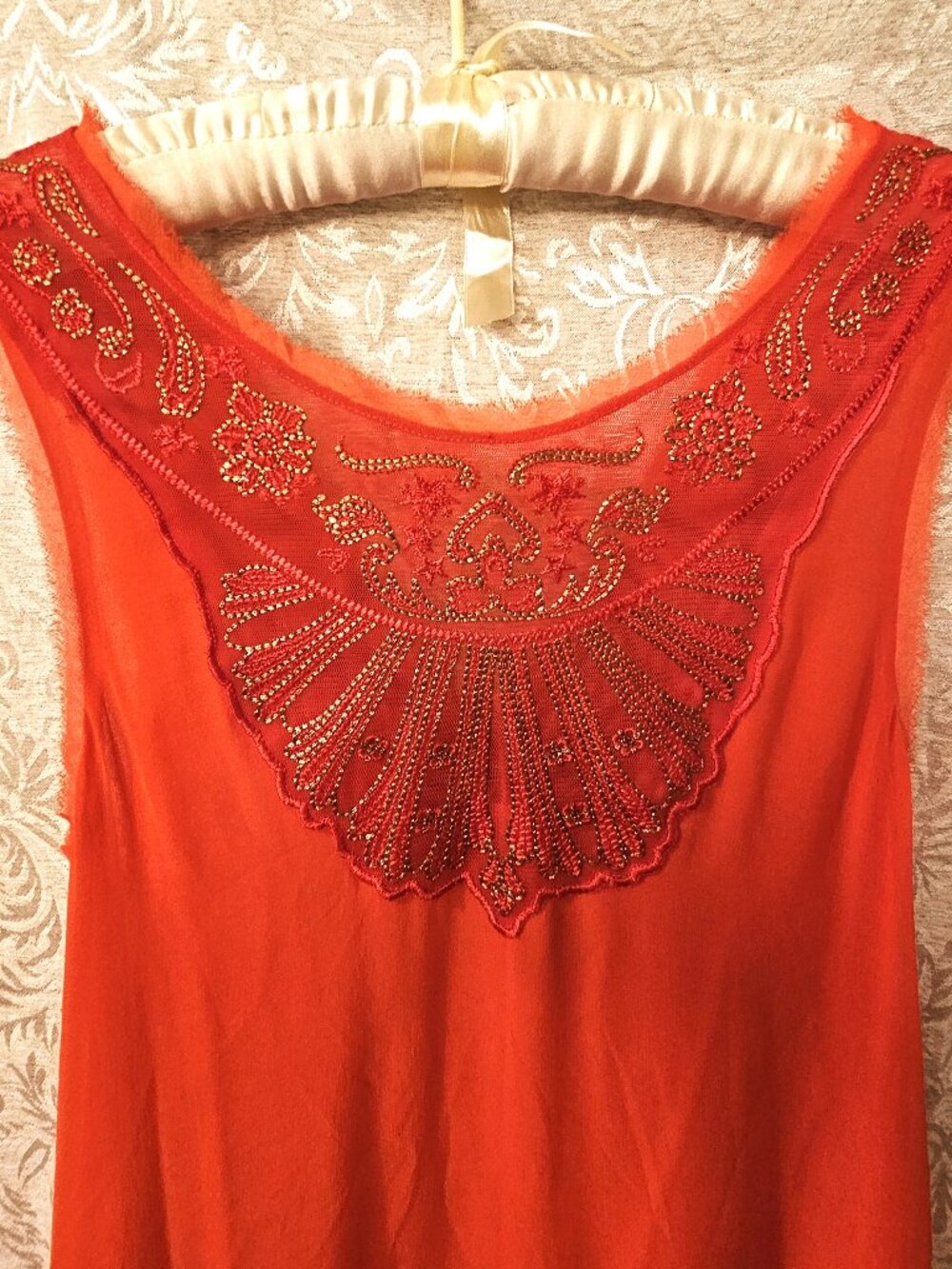 Free People Limited Edition 45 of 50 designer Ryanne ombre paprika chiffon gown - Picture 4 of 11
